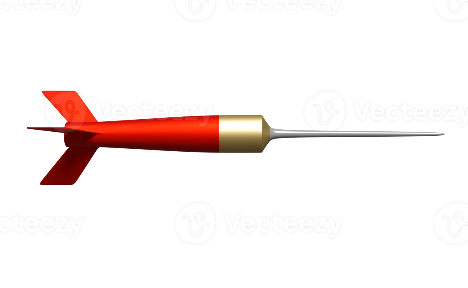 Los dardos rojos 3d flotan aislados. concepto mínimo, ilustración de presentación 3d png