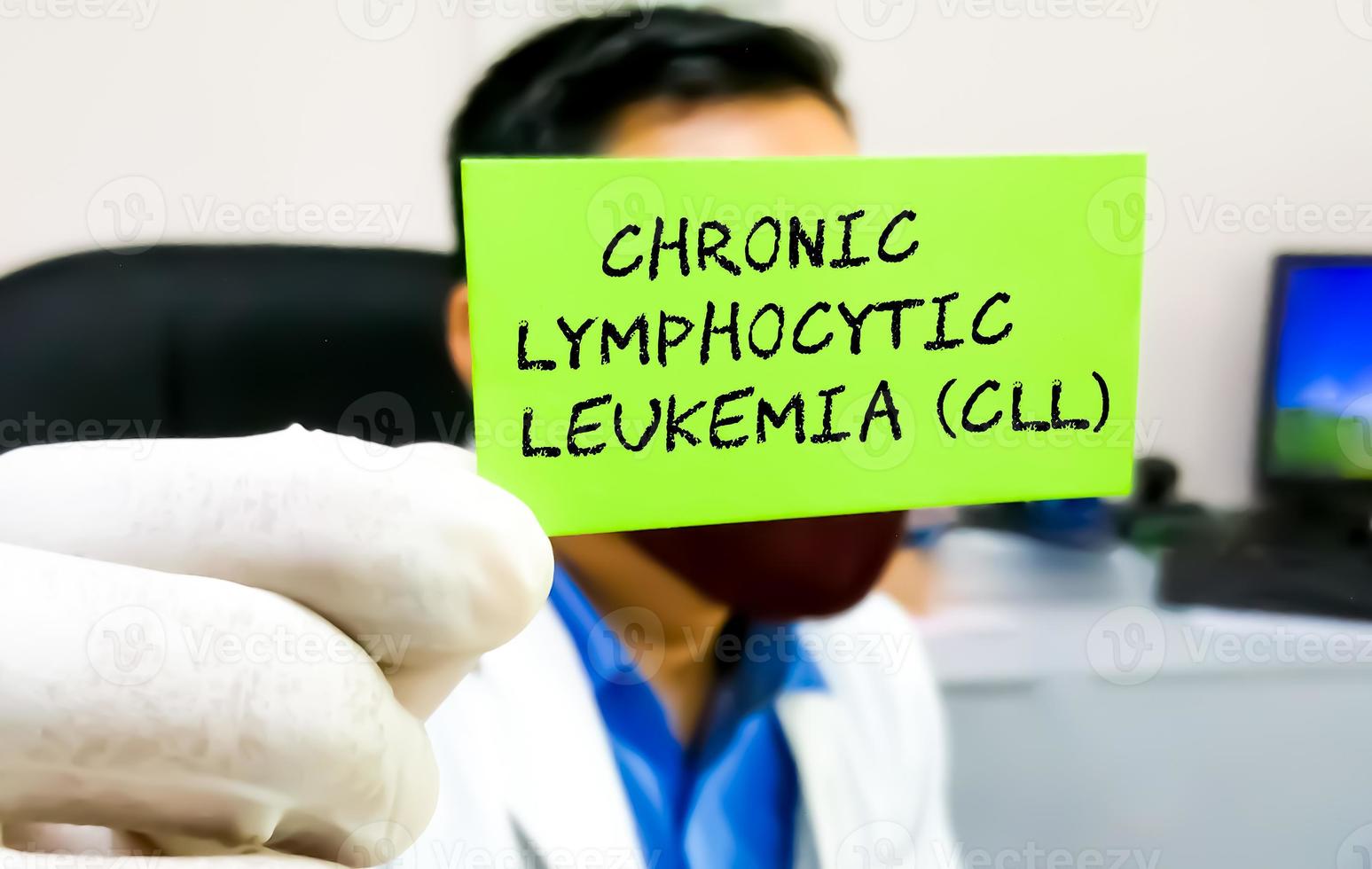 Chronic lymphocytic leukemia or CLL term, medical conceptual image. photo