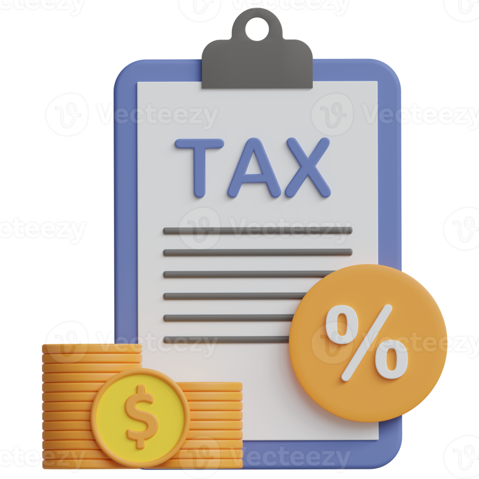 tax 3d icon illustration png