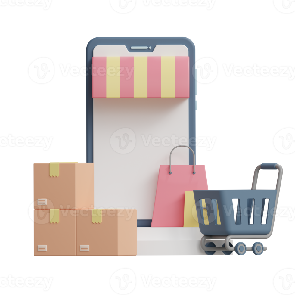 ecommerce 3d icon illustration png