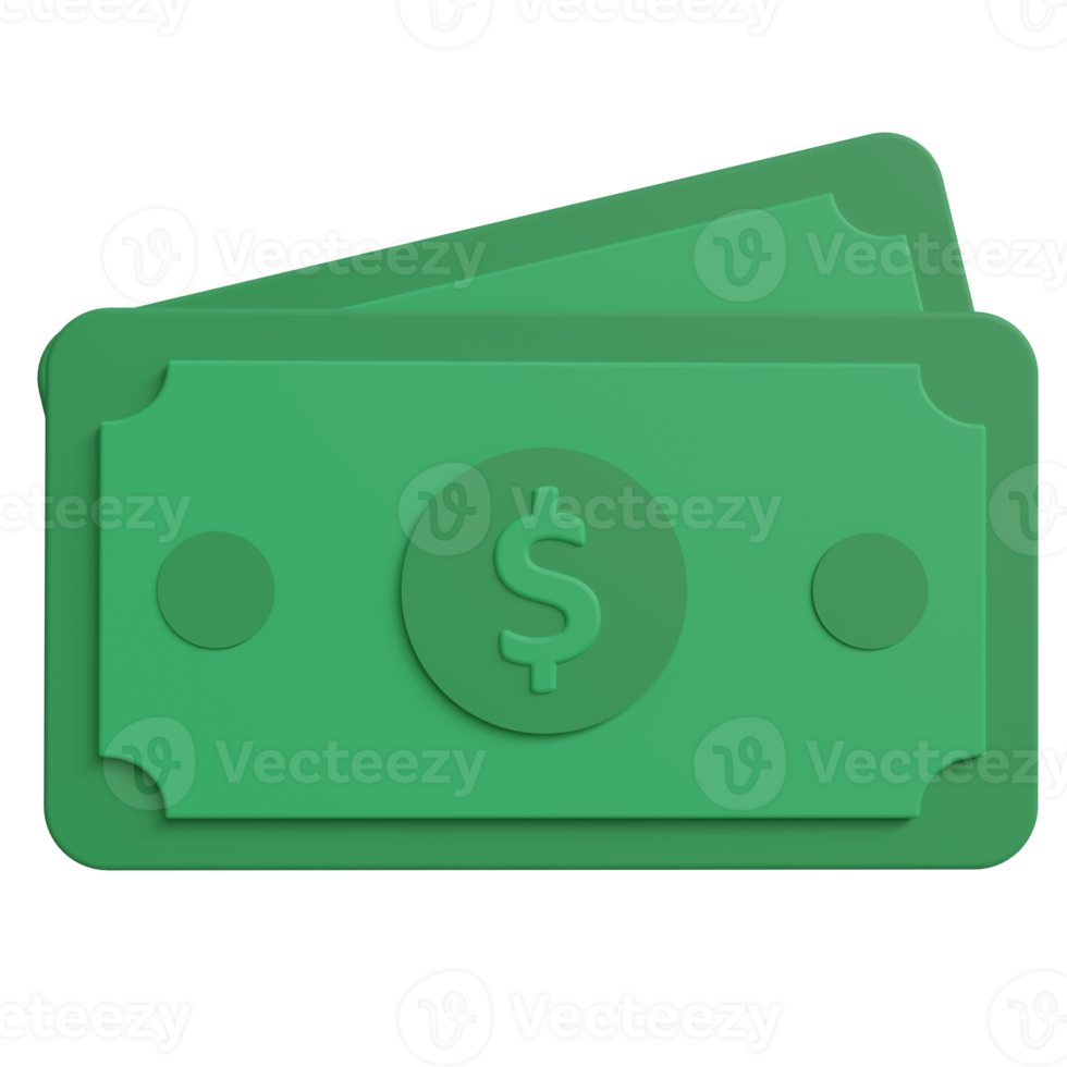 ilustración de icono 3d de dinero png