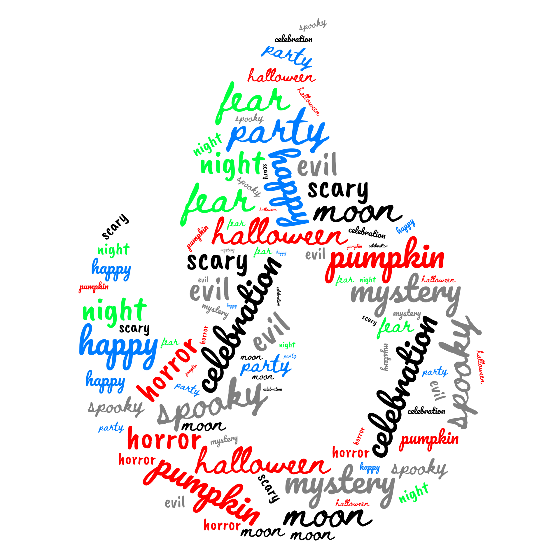 Fire Shape Halloween Word Art 11107476 PNG