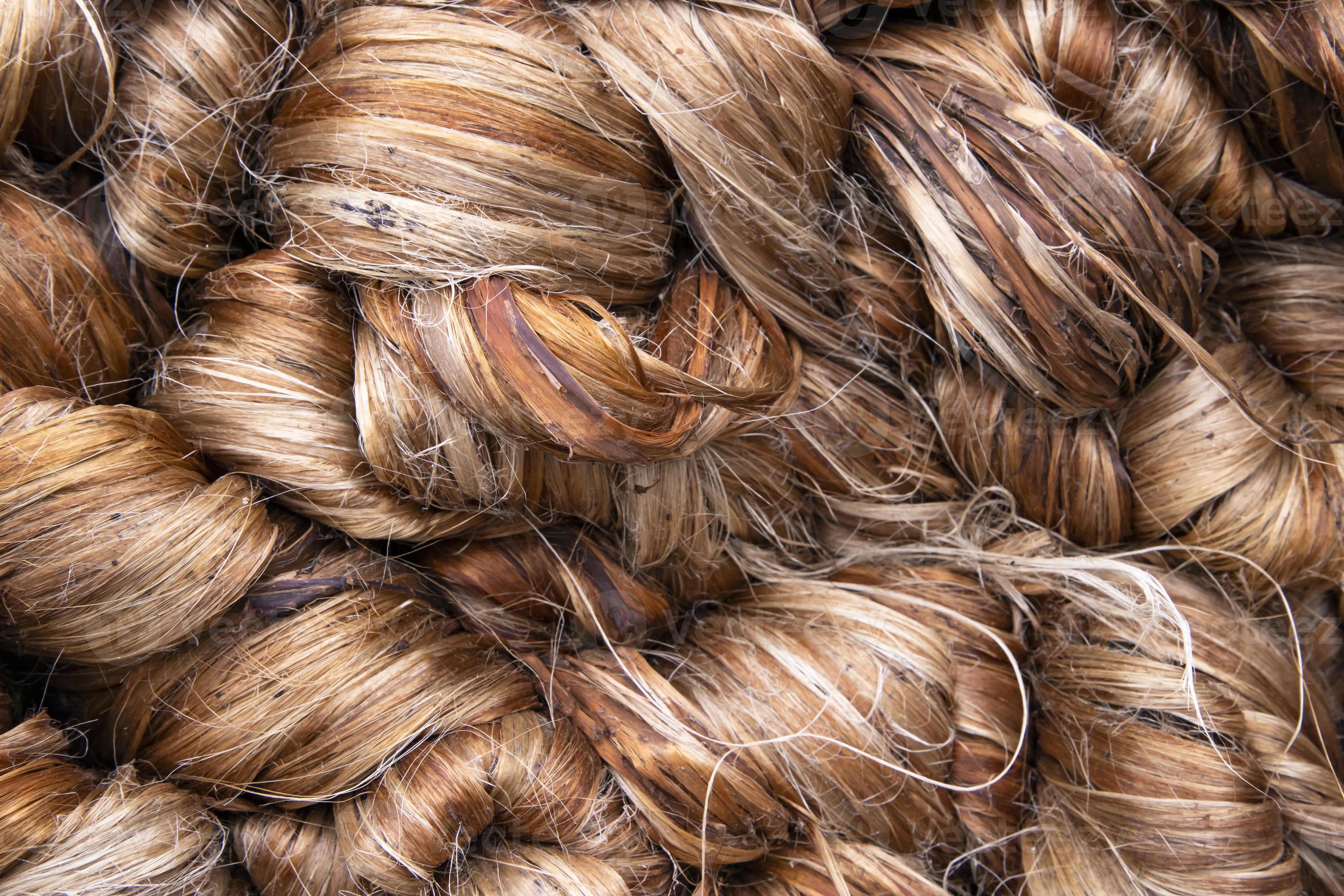 Thick Golden bundle of Wet raw jute fiber Texture Background 11107561