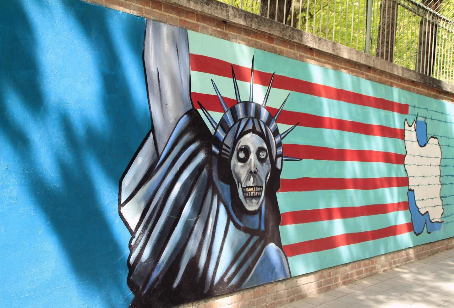 Tehran, Iran, 2019 - Anti-American street art in Tehran photo