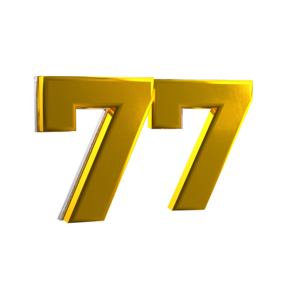 jaune mental 77 numéro 3d png