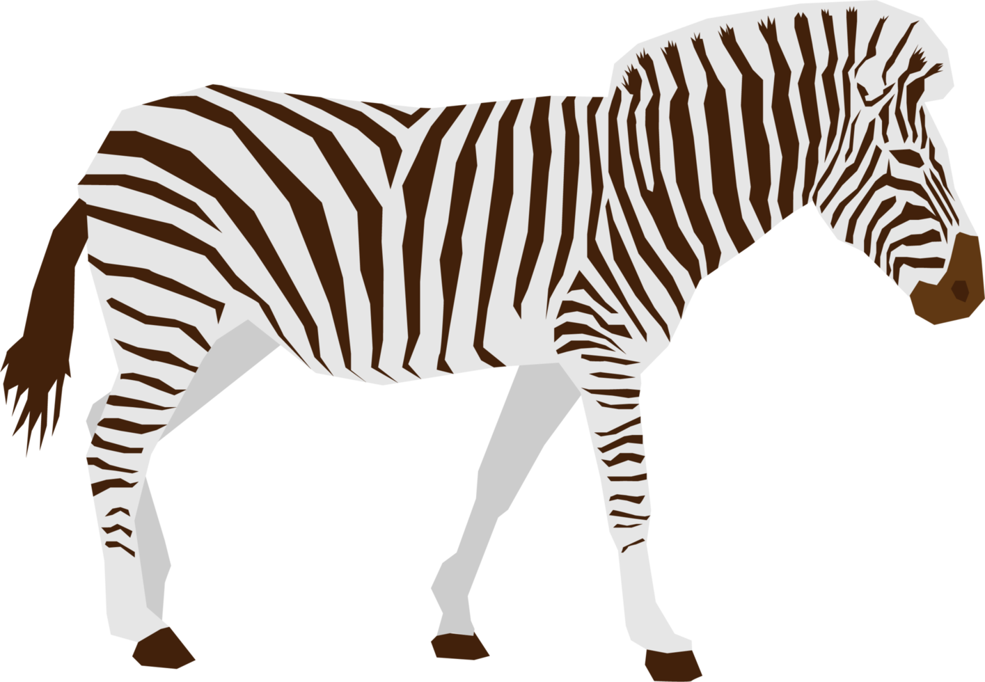 diseño de vector plano animal cebra aislado png