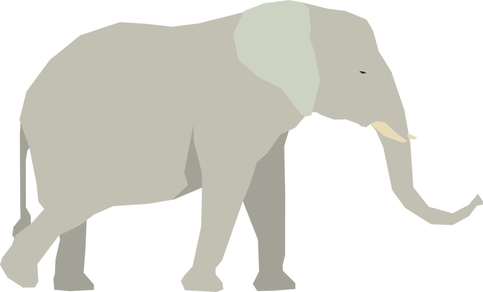 Elephant animal flat vector design isolated png