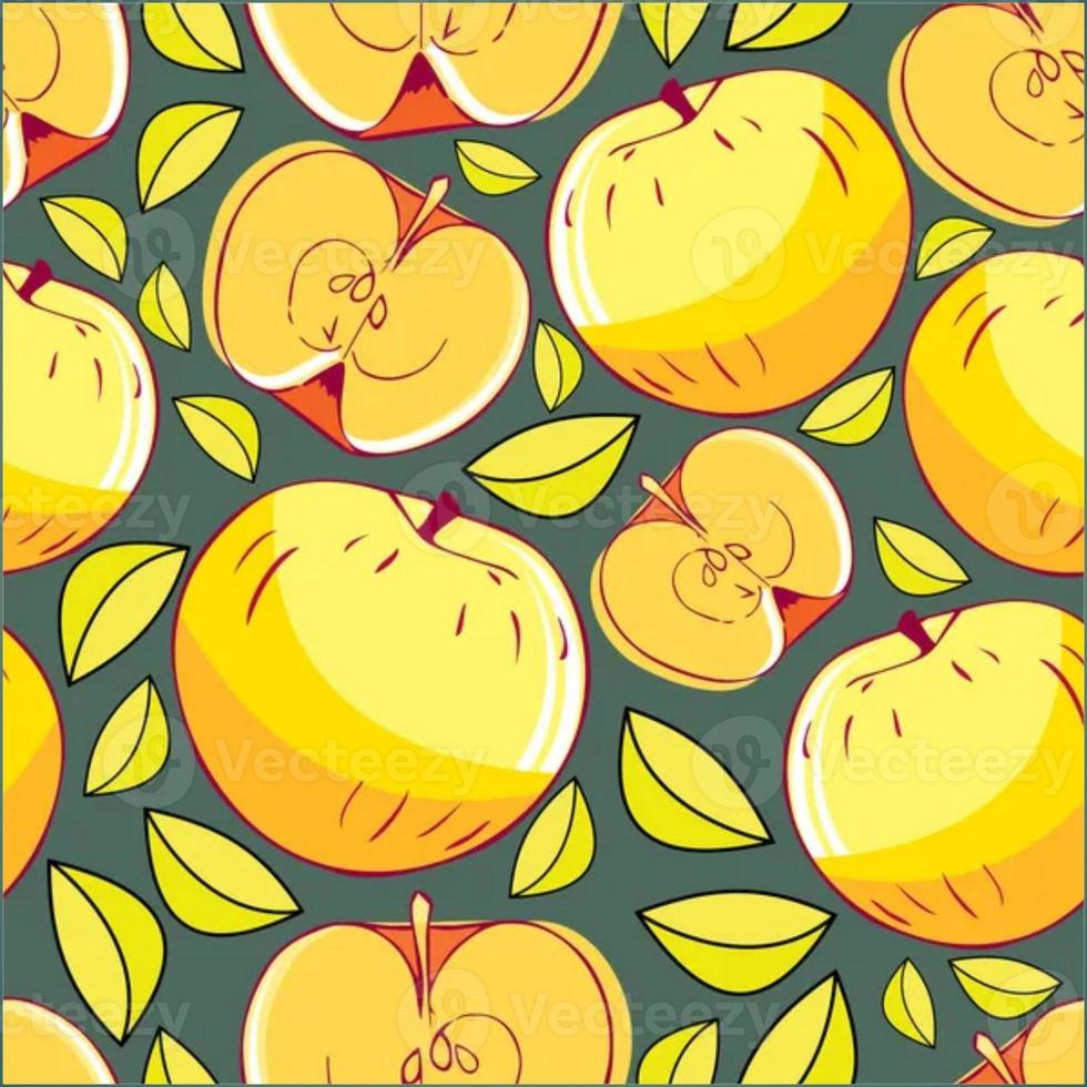 Illustration apple Seamless Pattern wallpaper photo