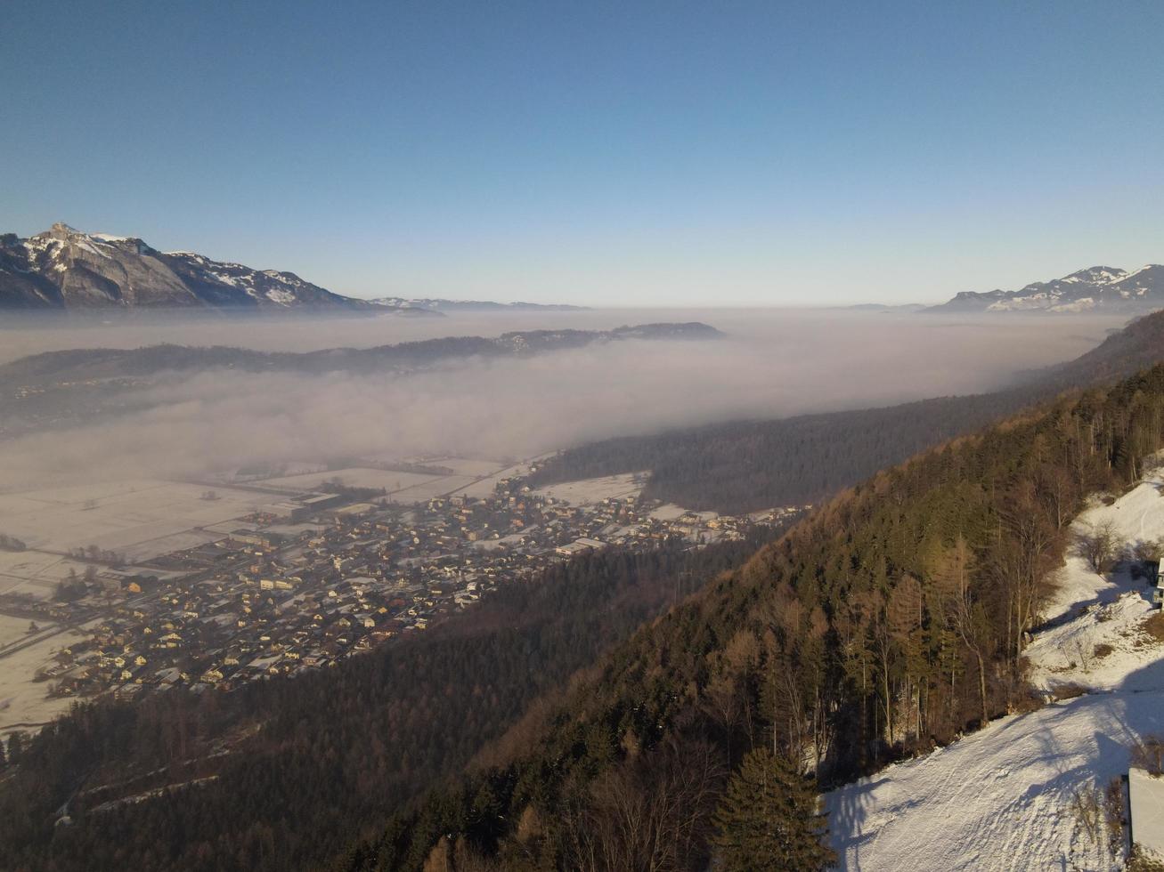 foggy view on rhine-valley photo