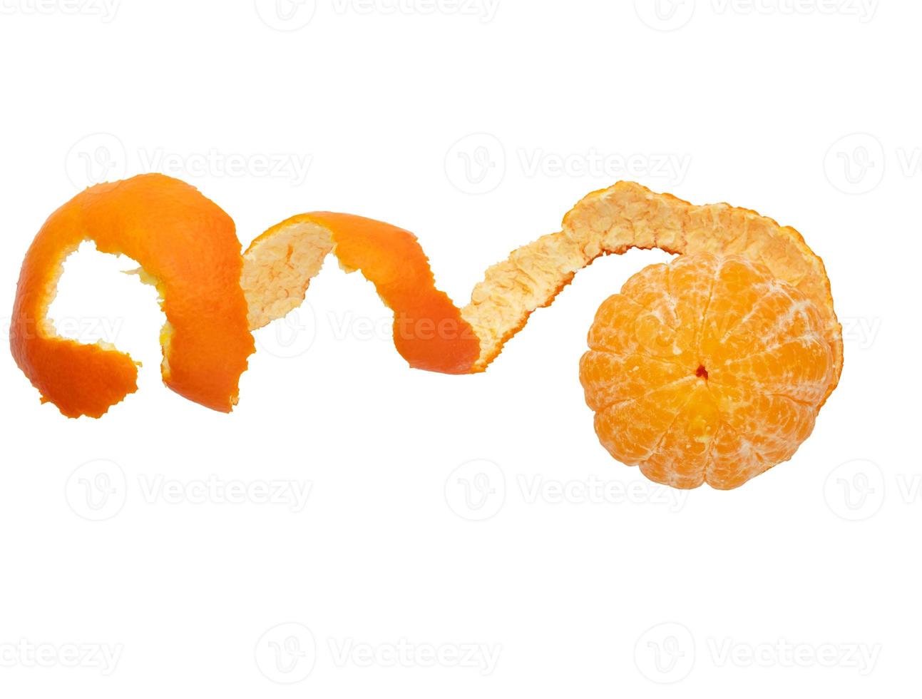 Ripe mandarines close-up on a white background. Tangerines  on a white background. photo