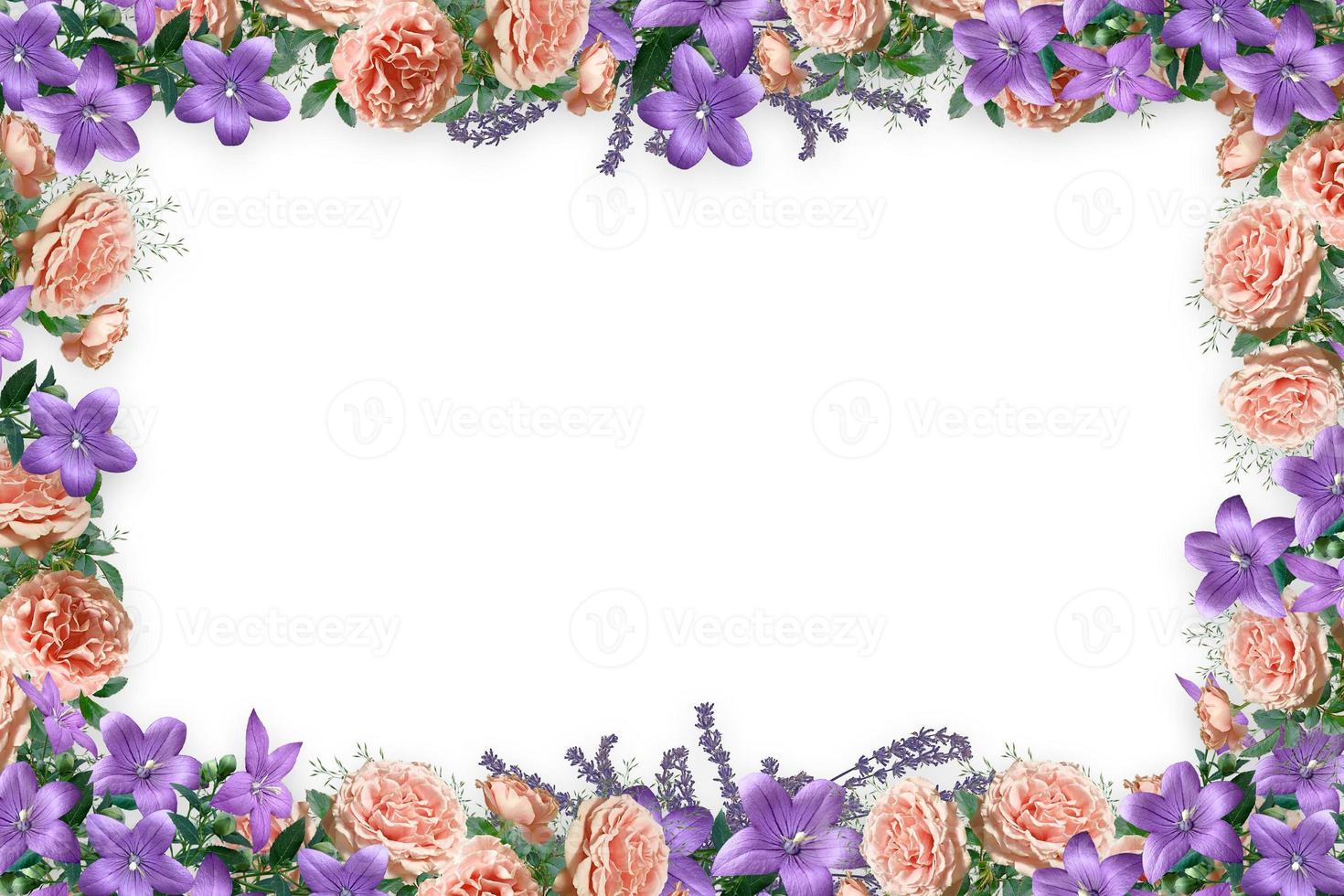 Flower border Frame Background, Flower Background, Floral Frame Background. photo