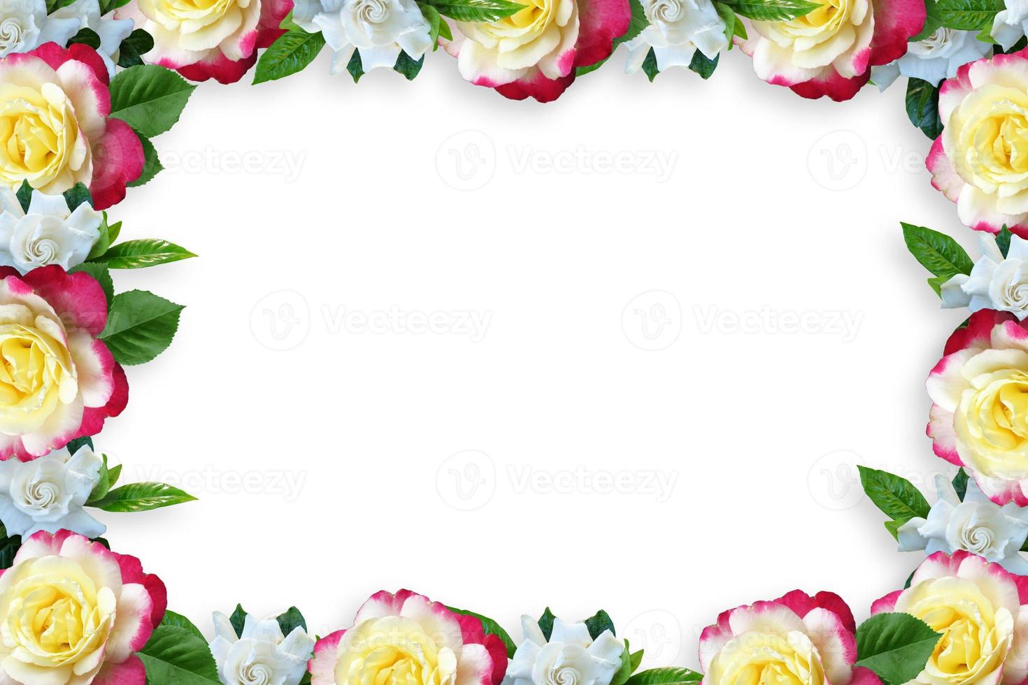 Flower border Frame Background, Flower Background, Floral Frame Background. photo