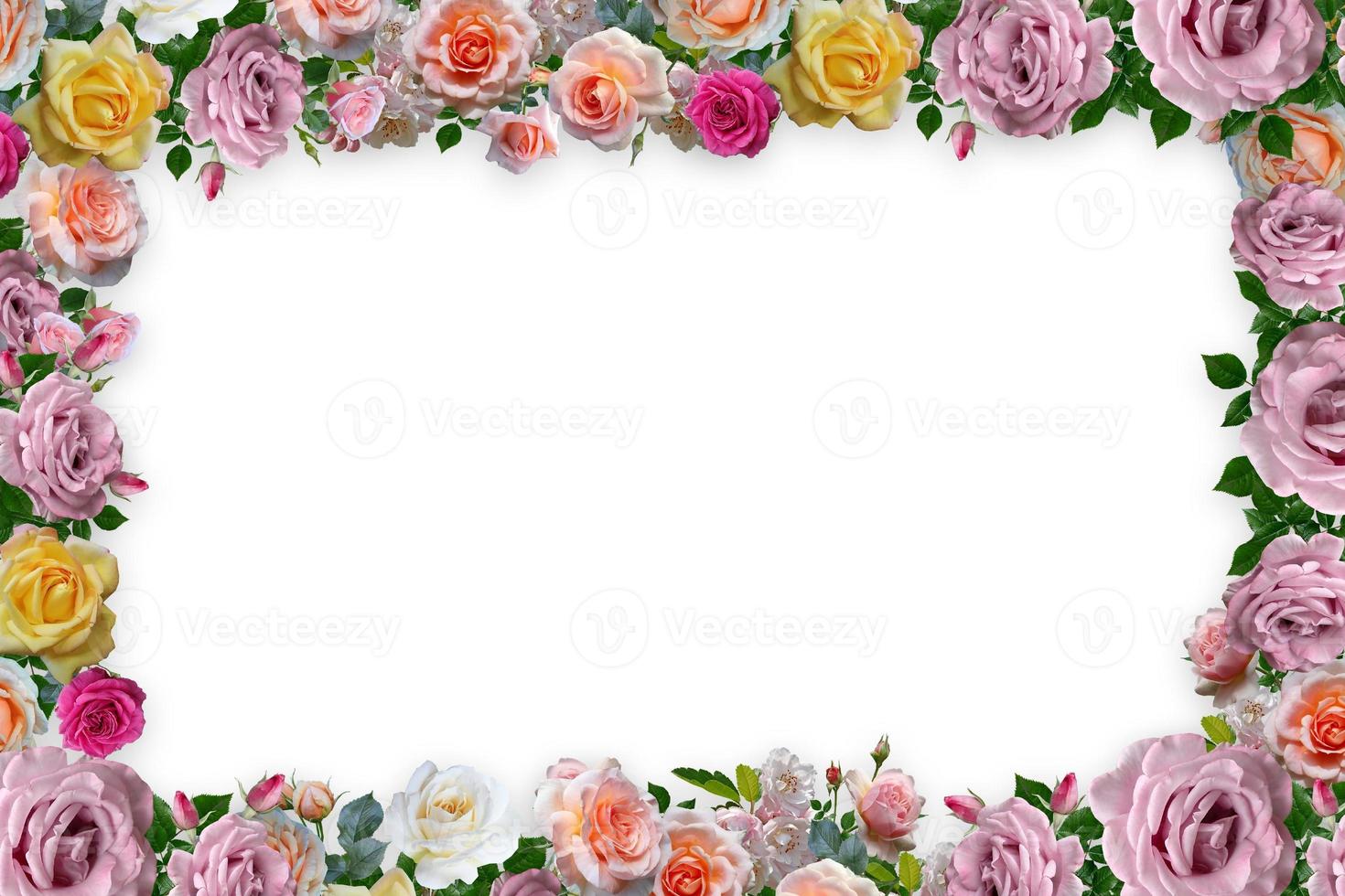 Flower border Frame Background, Flower Background, Floral Frame Background. photo