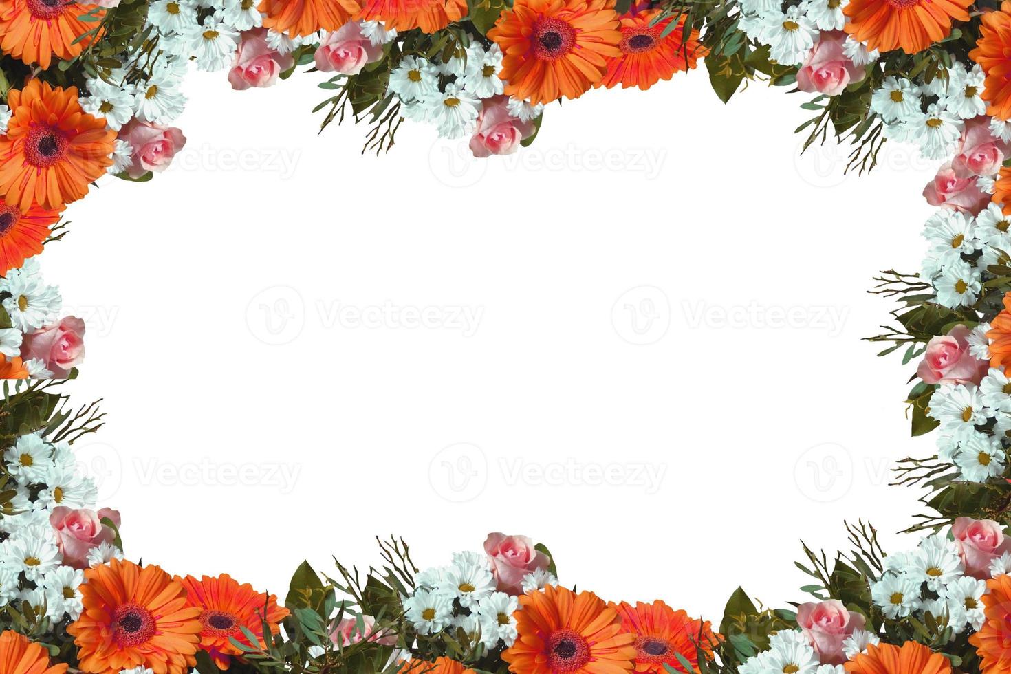 Flower border Frame Background, Flower Background, Floral Frame Background. photo