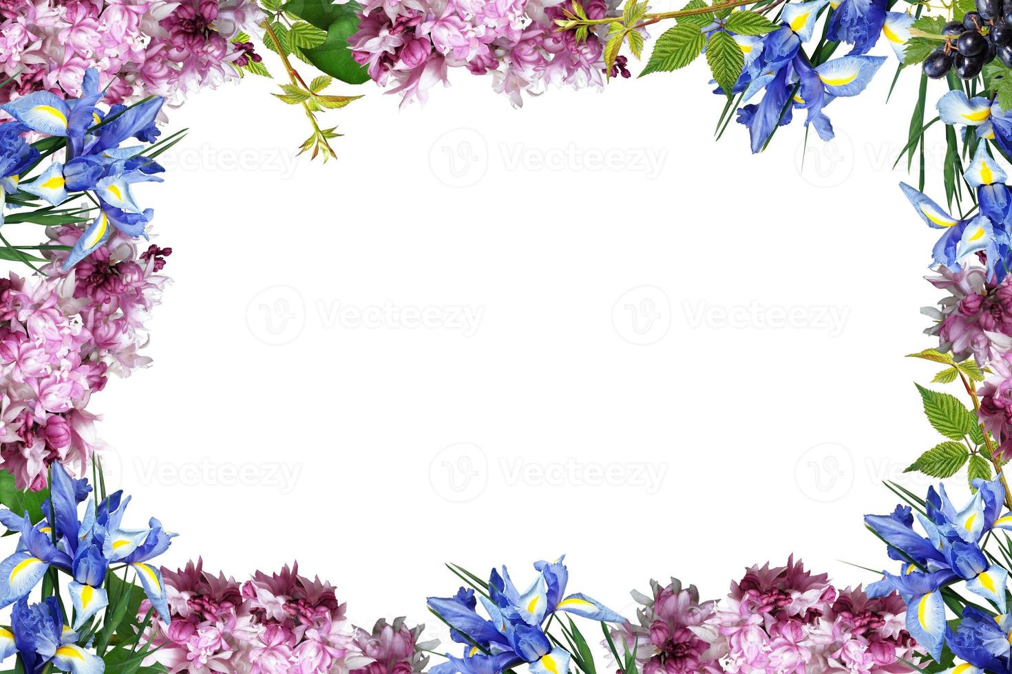 Flower border Frame Background, Flower Background, Floral Frame Background. photo