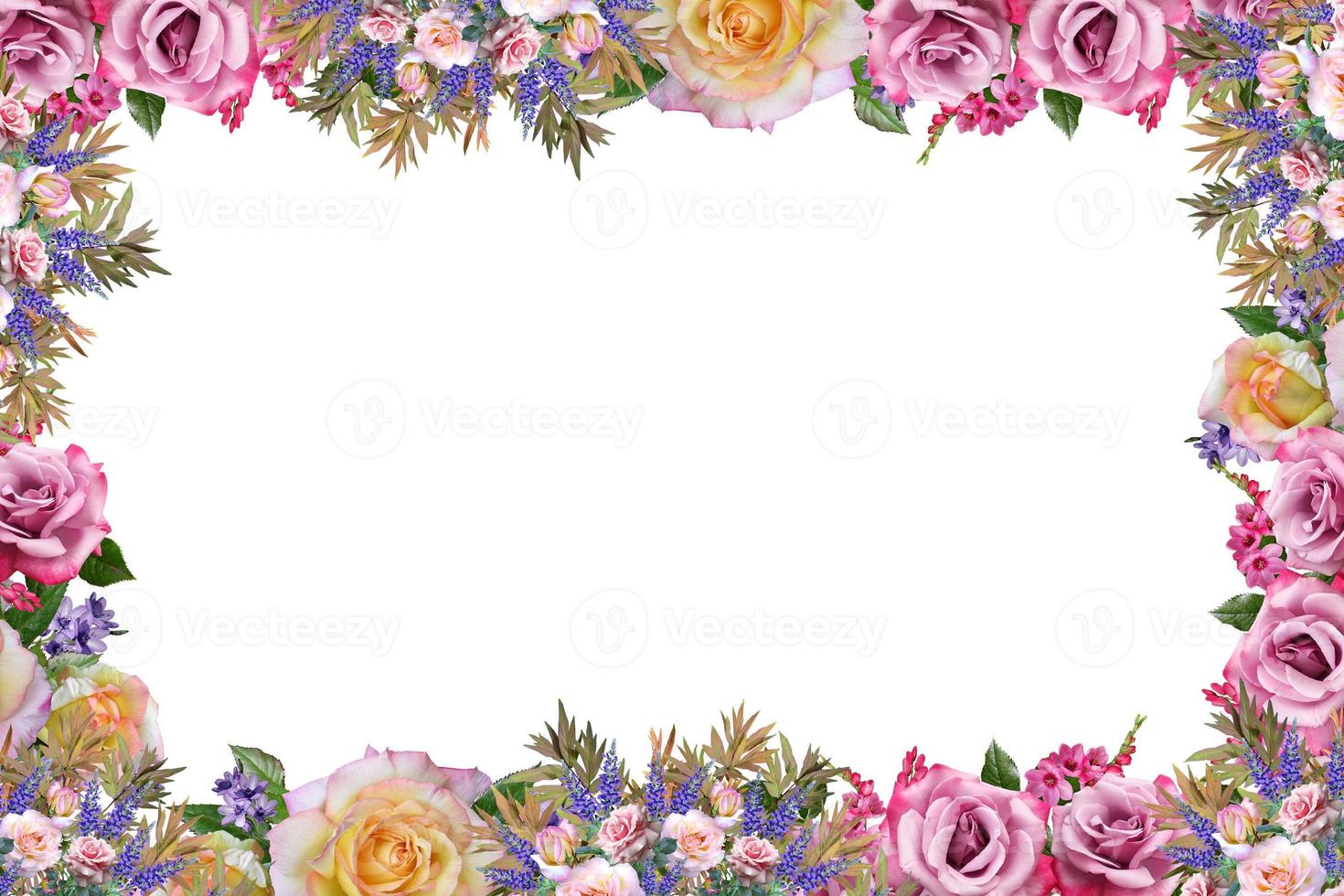Flower border Frame Background, Flower Background, Floral Frame Background. photo