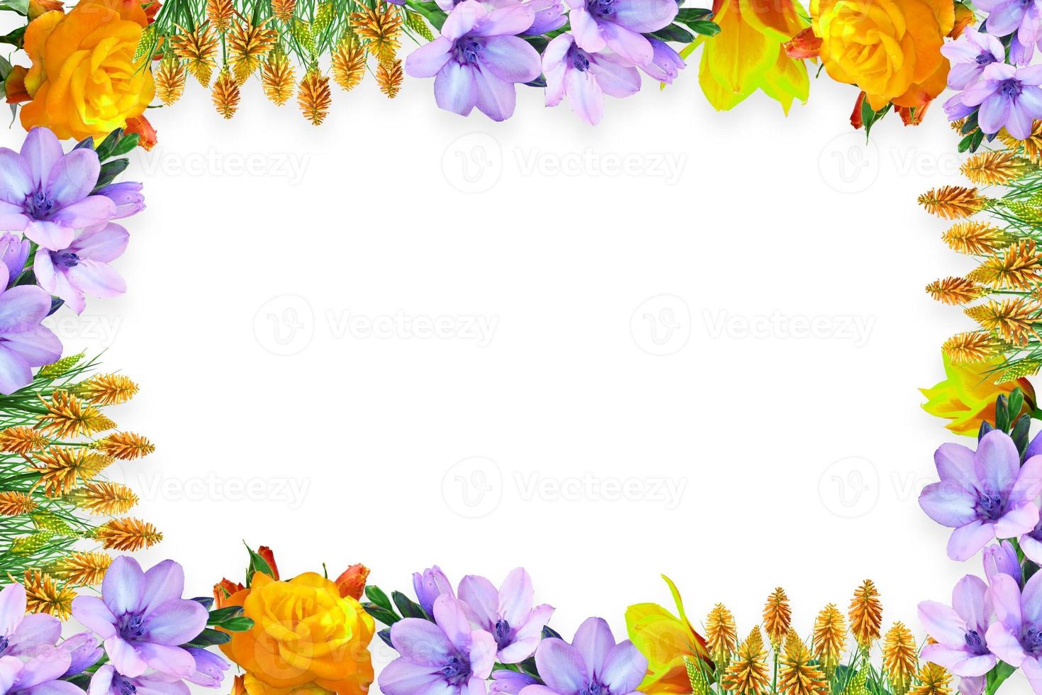 Flower border Frame Background, Flower Background, Floral Frame Background. photo