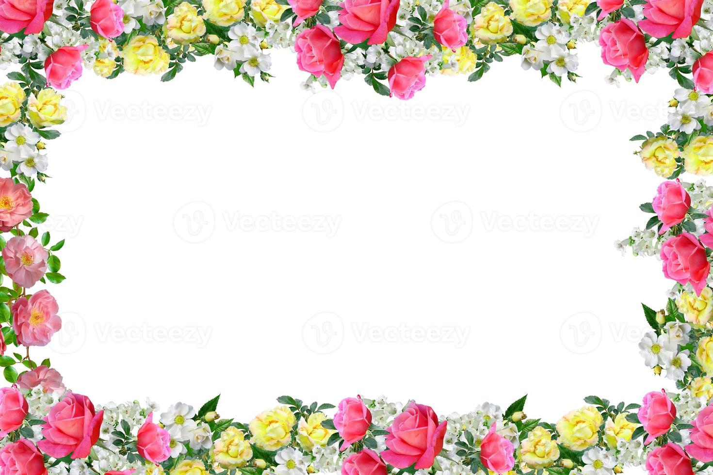 Flower border Frame Background, Flower Background, Floral Frame Background. photo