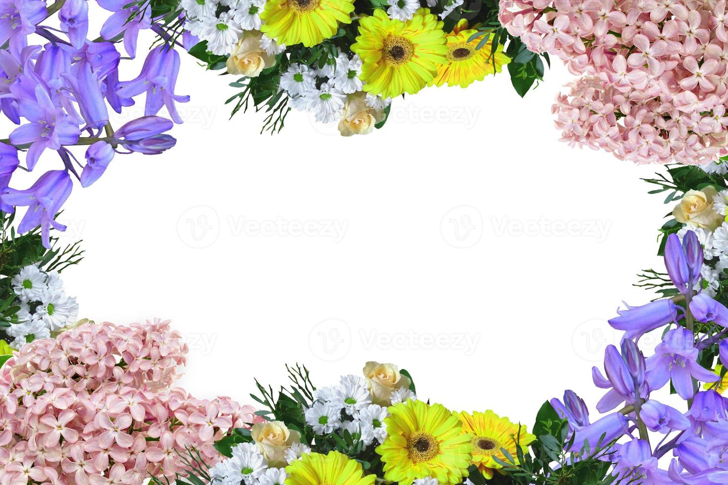 Flower border Frame Background, Flower Background, Floral Frame Background. photo