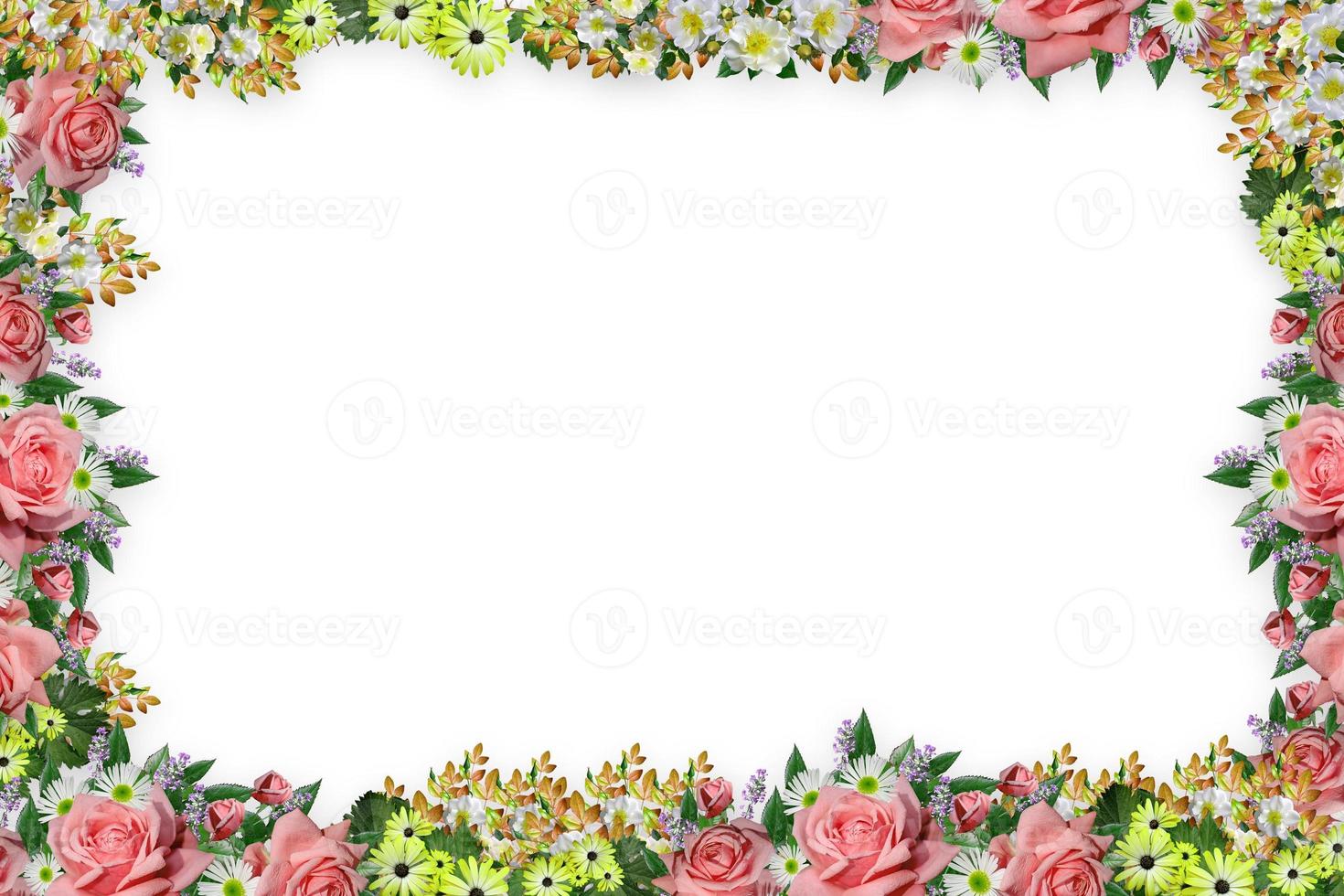 Flower border Frame Background, Flower Background, Floral Frame Background. photo