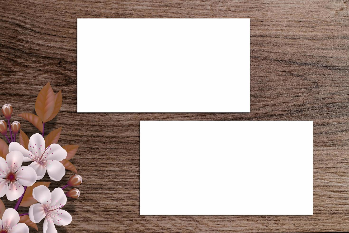 Card Mockup, Blank Card Picture, Empty White Card Picture photo