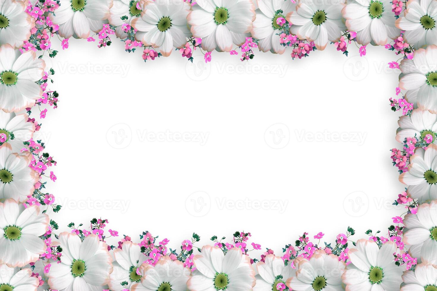 Flower border Frame Background, Flower Background, Floral Frame Background. photo