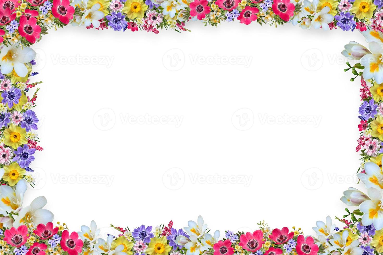 Flower border Frame Background, Flower Background, Floral Frame Background. photo