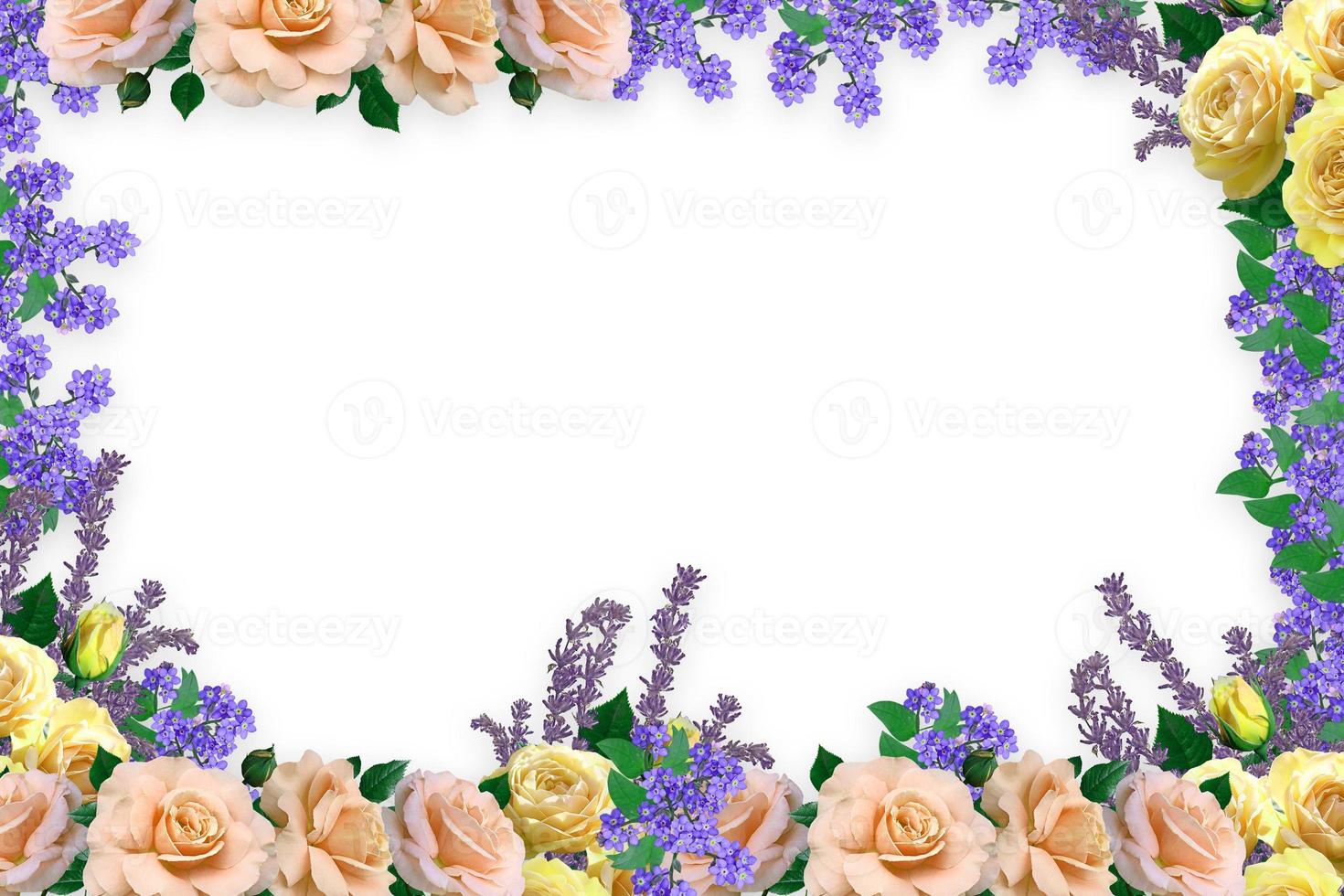 Flower border Frame Background, Flower Background, Floral Frame Background. photo