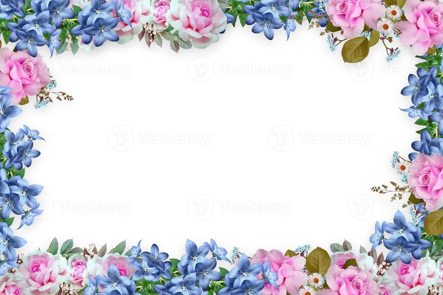 Flower border Frame Background, Flower Background, Floral Frame Background. photo