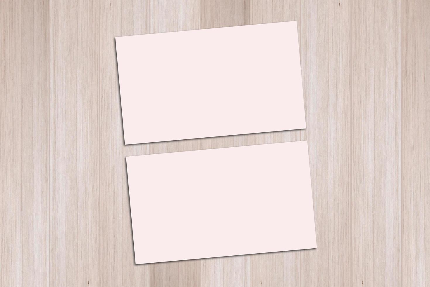 Card Mockup, Blank Card Picture, Empty White Card Picture photo
