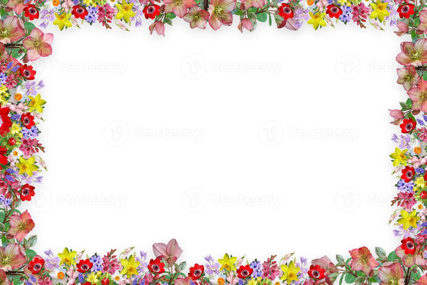 Flower border Frame Background, Flower Background, Floral Frame Background. photo