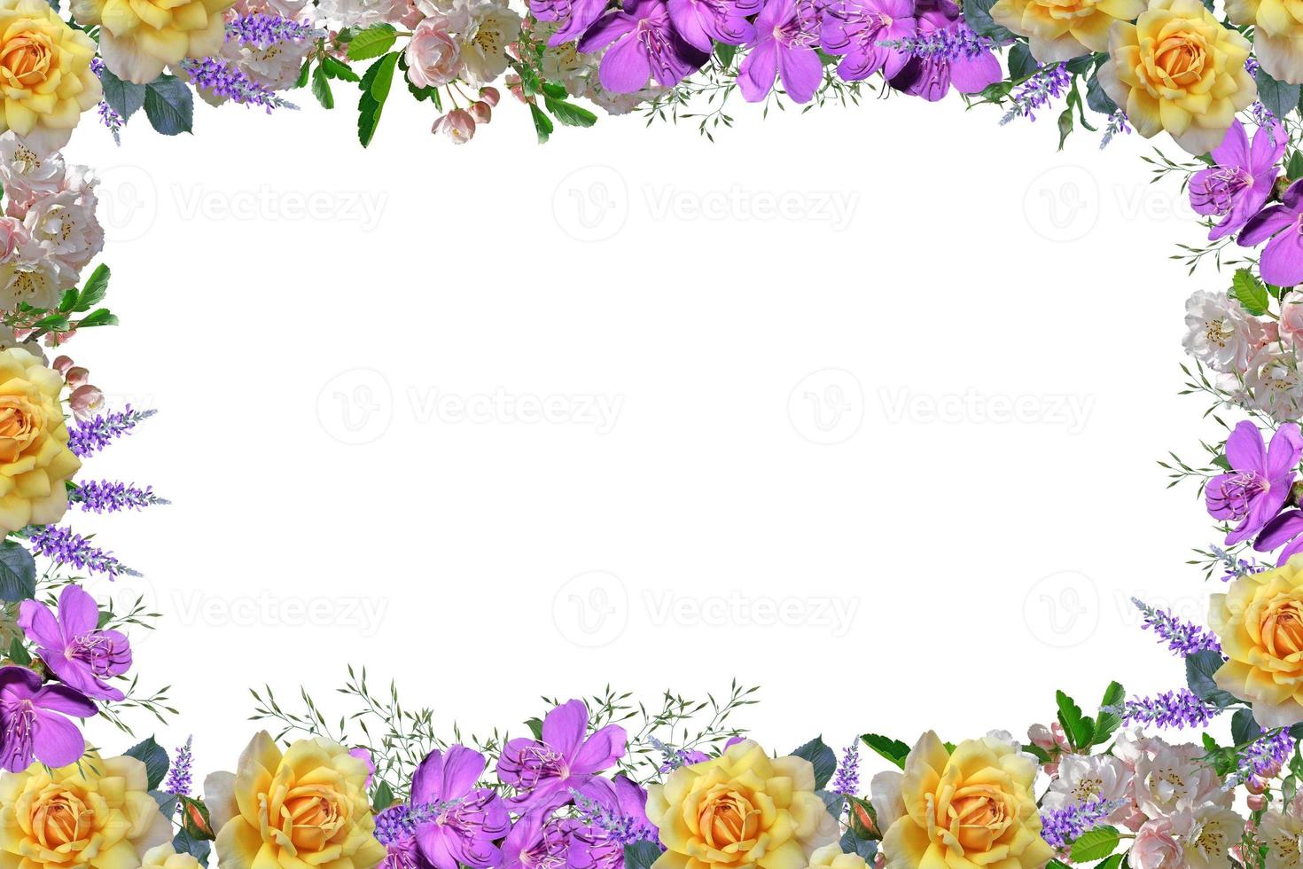 Flower border Frame Background, Flower Background, Floral Frame Background. photo