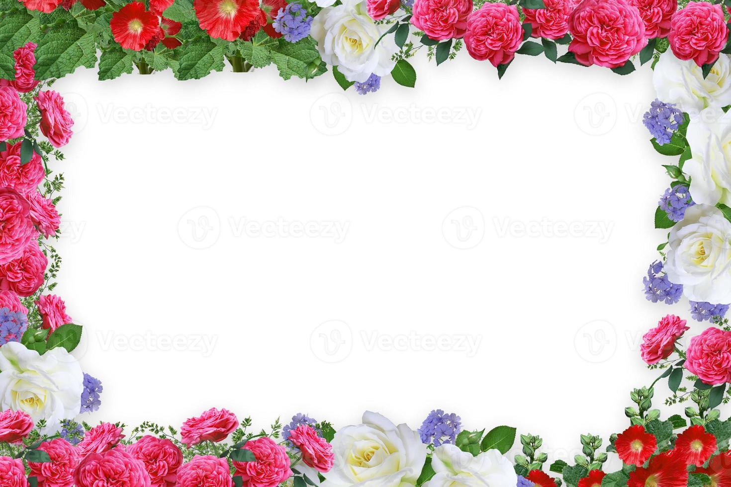 Flower border Frame Background, Flower Background, Floral Frame Background. photo