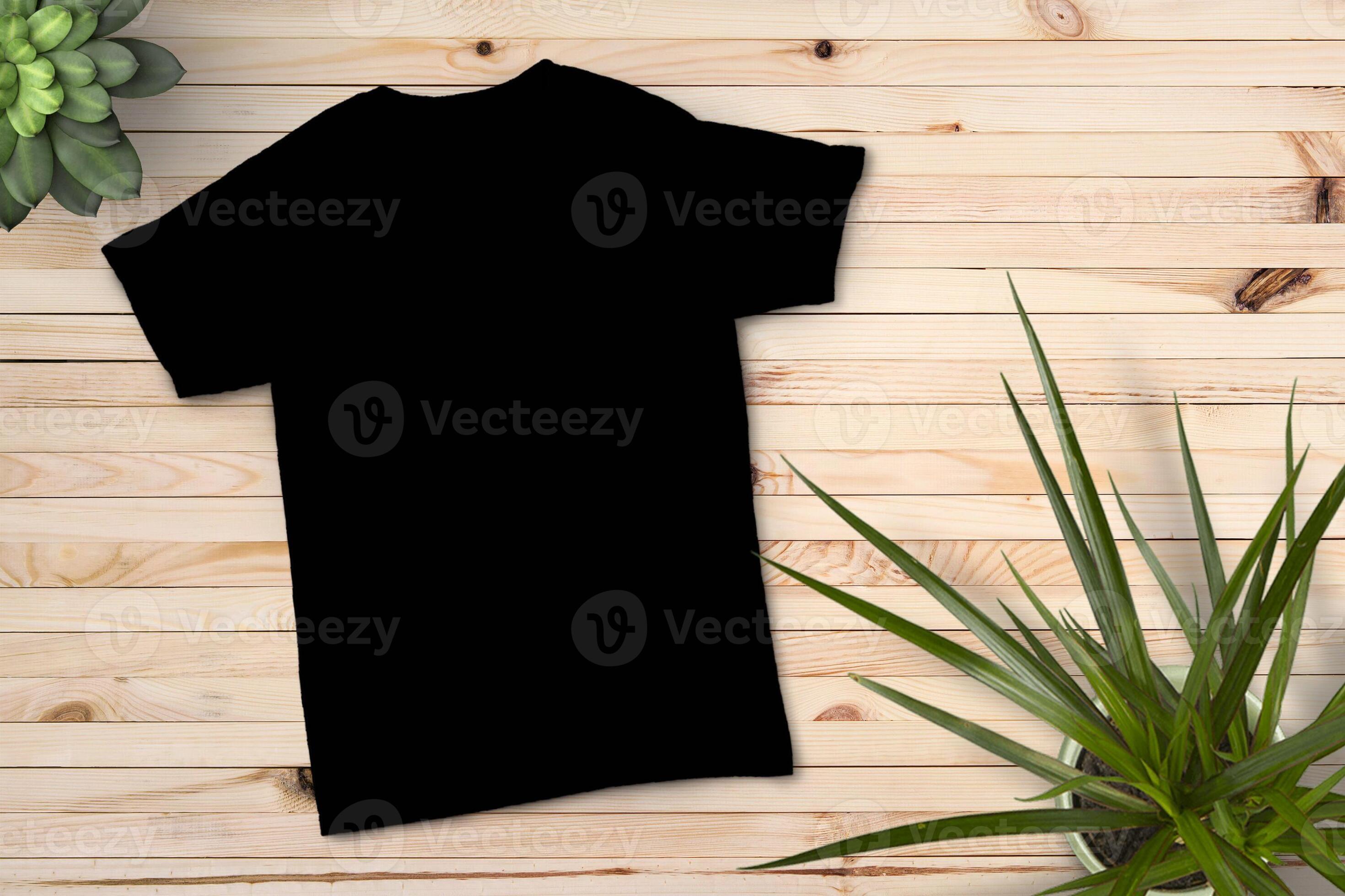 Blanks TShirt on Wood Background, Empty TShirt, TShirt Mockup
