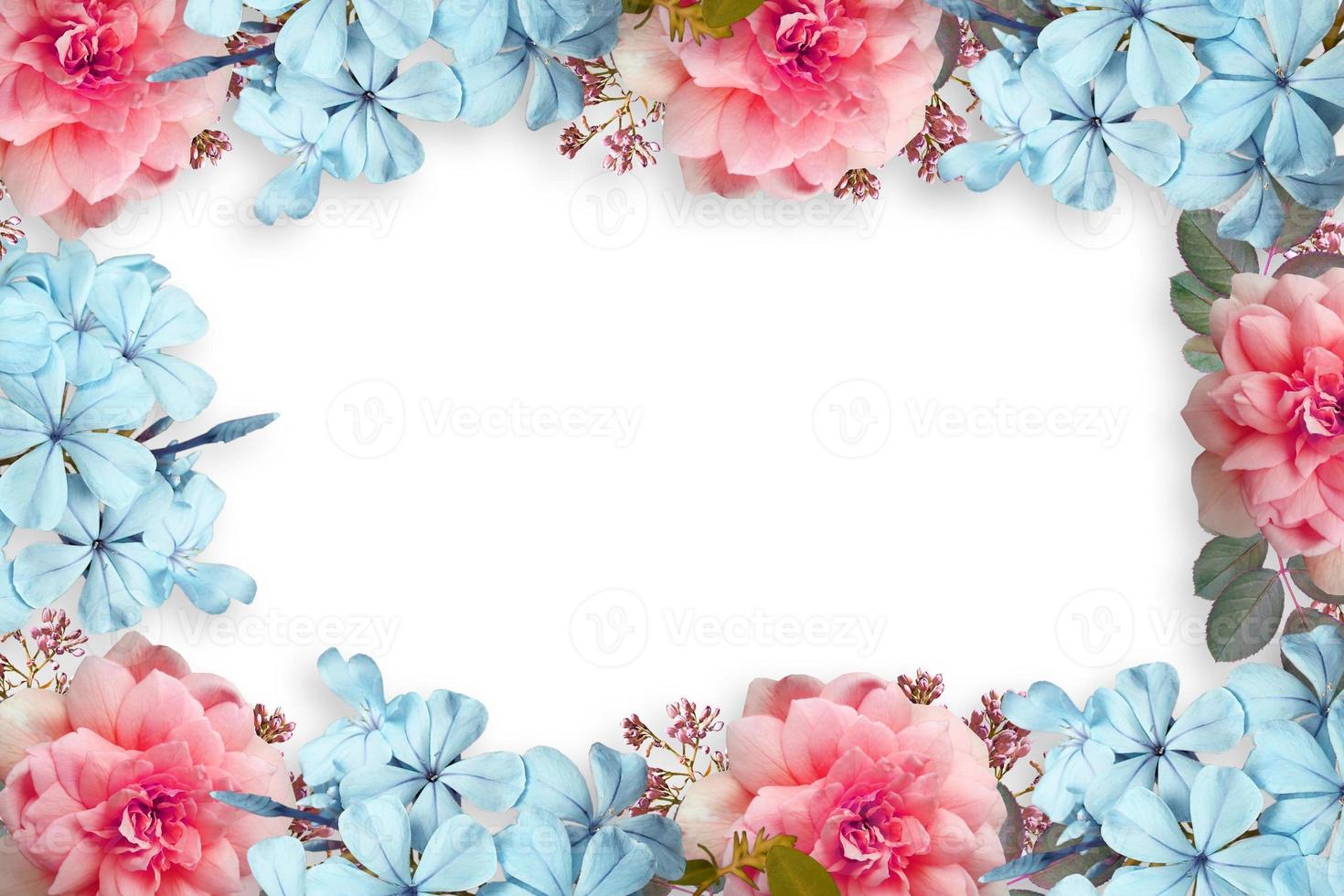 Flower border Frame Background, Flower Background, Floral Frame Background. photo