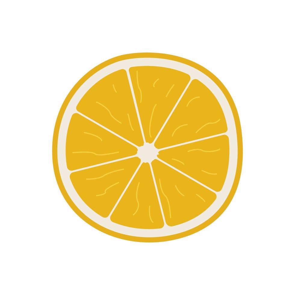 frutas de naranjas de dibujos animados, ilustración vectorial de rodajas de cítricos aisladas en blanco. vector