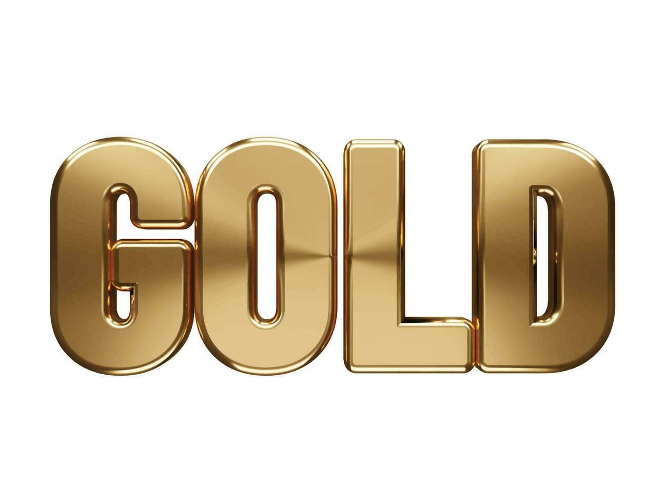 Gold 3d text effect vector