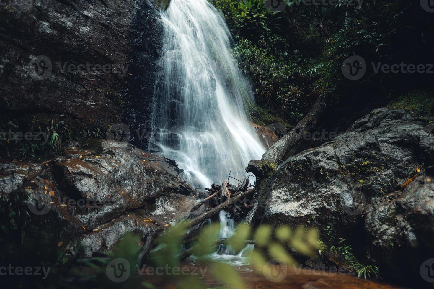 Waterfall in tropical forest,waterfall in jungle photo