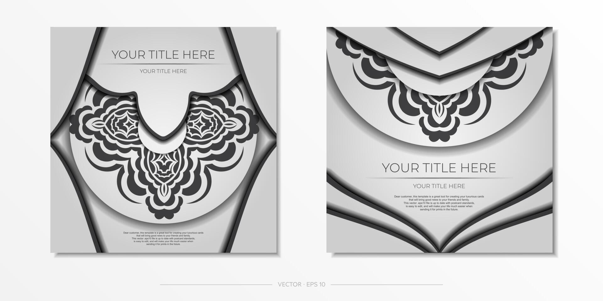 Two black and white banners with a pattern vector