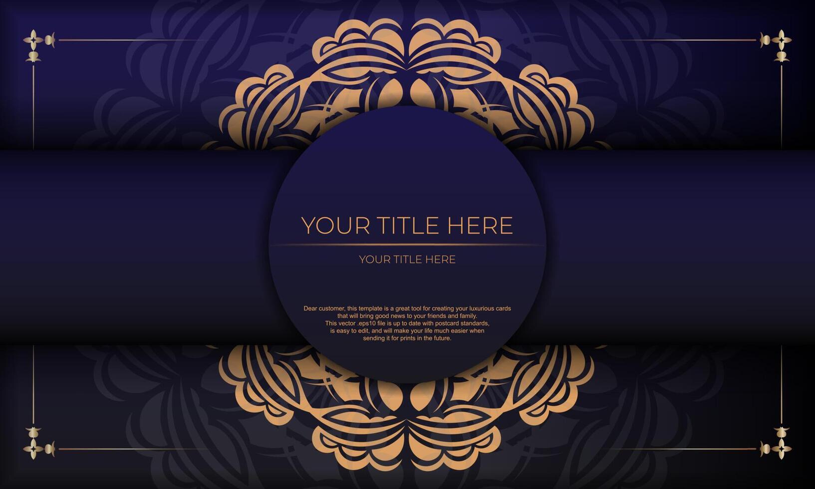 Luxury vintage background with gold and purple elements vector