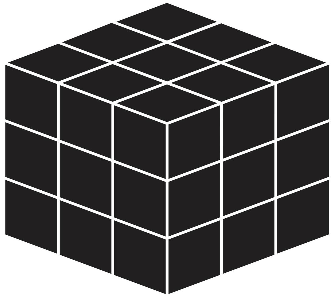 icono de línea de cubo matemático. icono geométrico simple. símbolo de cubo bloque y signo geométrico. vector