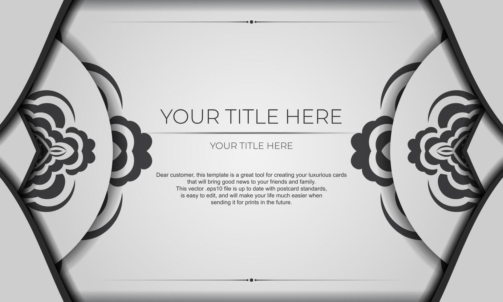 A black and white background with a floral design vector