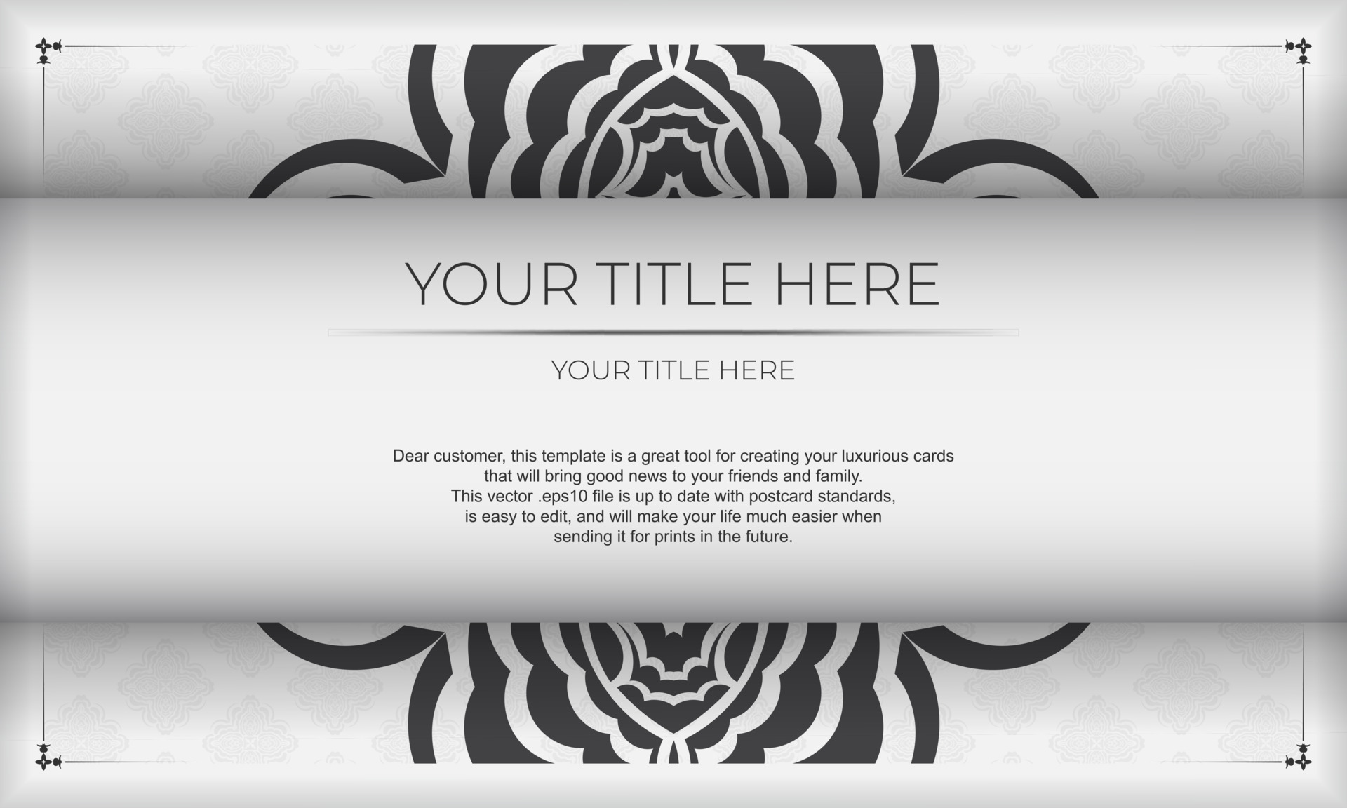 White background gorgeous vector mandala patterns with vintage