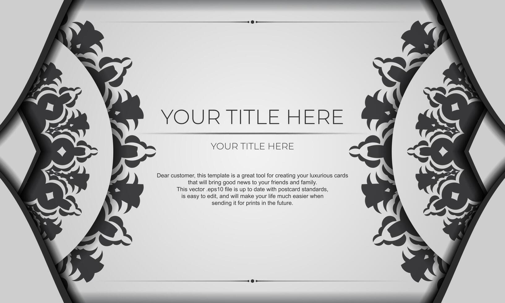 A black and white background with a floral design vector