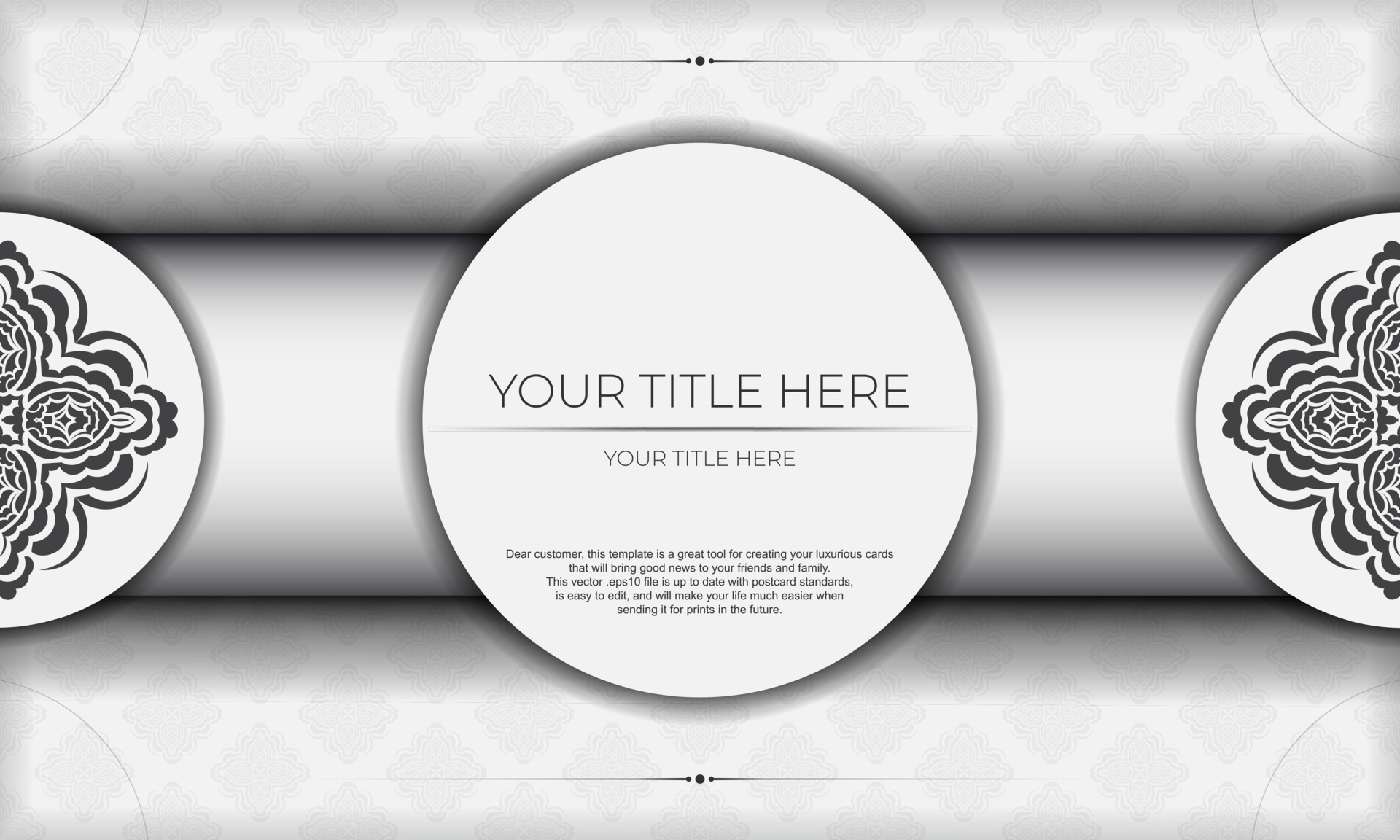 White background gorgeous vector mandala patterns with vintage