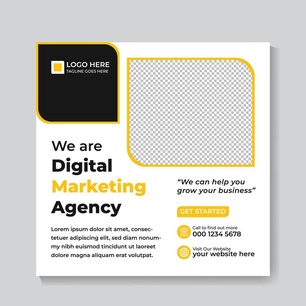 Digital marketing agency social media templates banner Free Vector