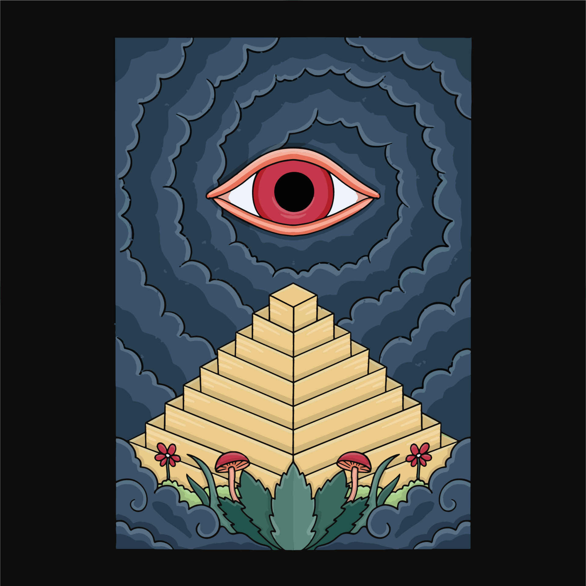 One Eye Above The Pyramid Triangle Symbol Of All Seeing Eye 11113693 one-eye-above-the-pyramid-triangle-symbol-of-all-seeing-eye-11113693
