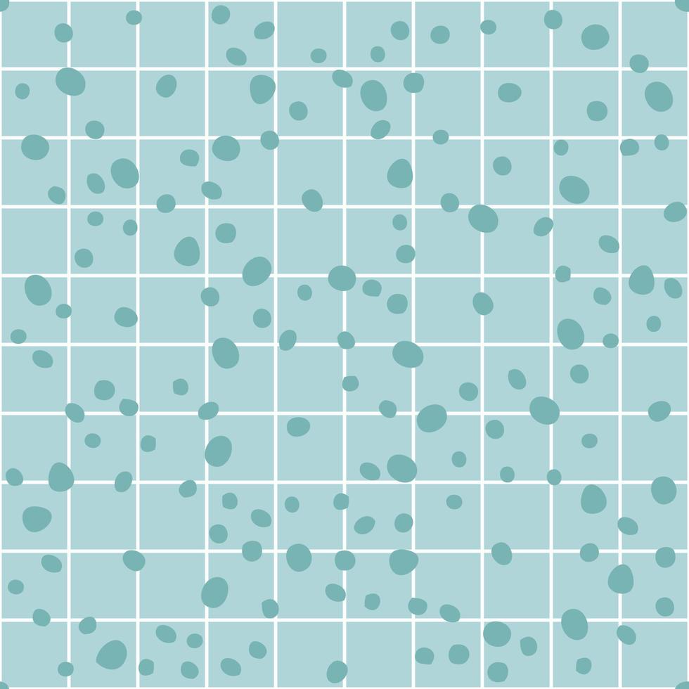 Hippie seamless pattern with abstract drops on a checkered background. vector
