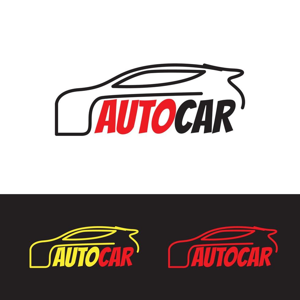 plantilla de logotipo de coche en colores de árbol. perfecto para el logotipo de automoción. vector