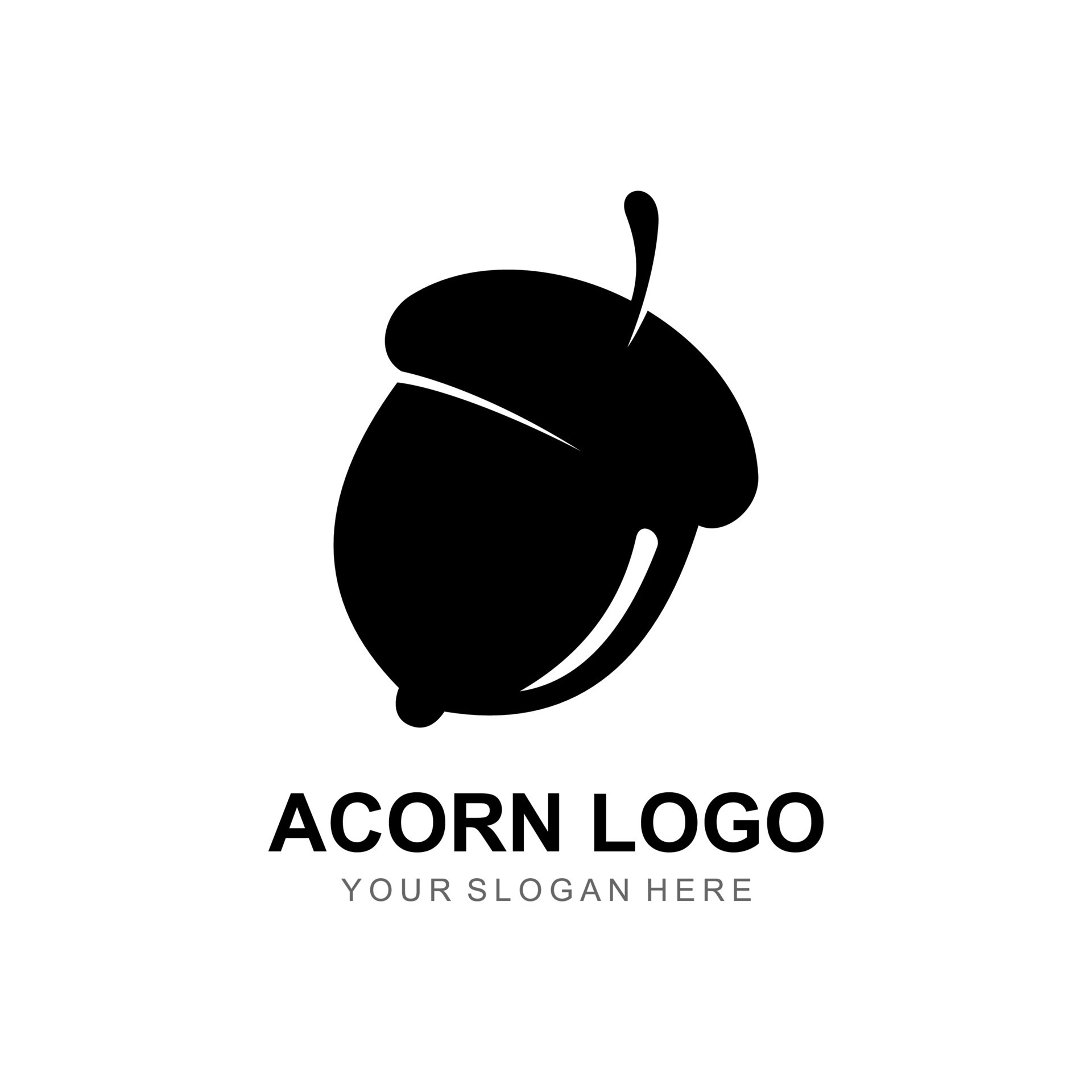 acorn nut logo 11114052 Vector Art at Vecteezy